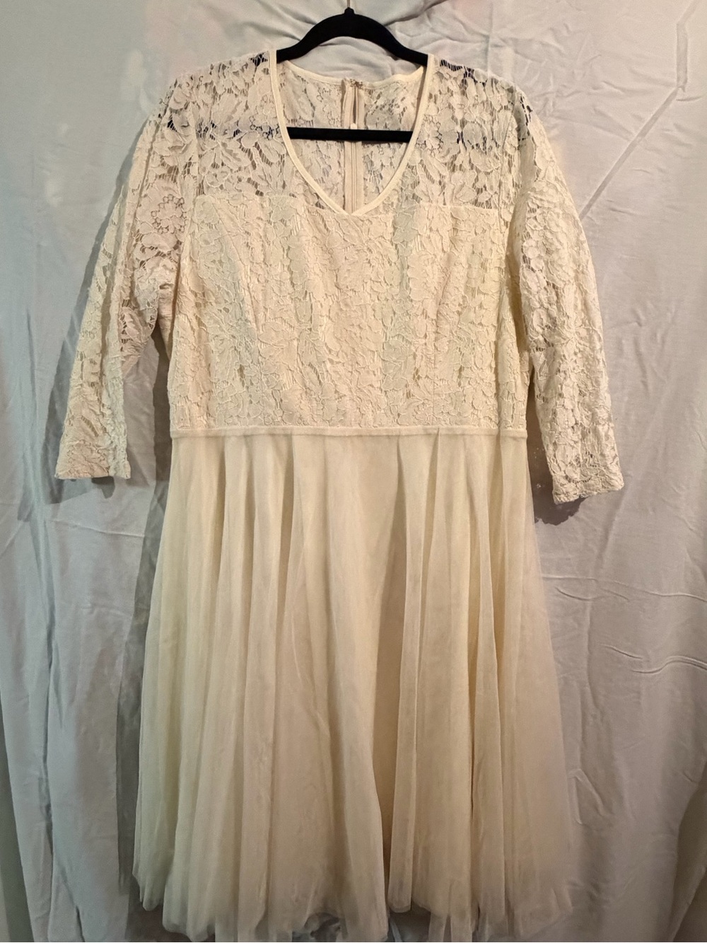 Ivory Lace & Tulle Kids Dress - Elegant Party Dress